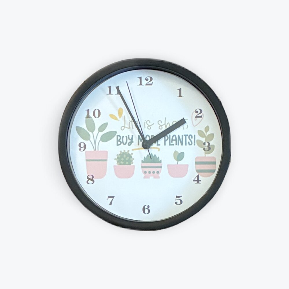 Buy More Plants 9" Wall Clock